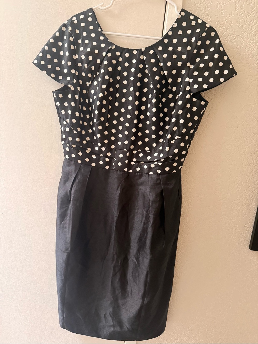 NWT SC by Sara Campbell Black Ivory‎ Polka Dot Sheath Dress Size 12 Cocktail